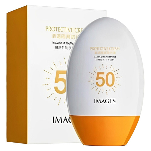 کرم ضد آفتاب بدون رنگ ایمجز SPF 50 مدل Protective مناسب انواع پوست حجم ۴۵ میلی لیتر