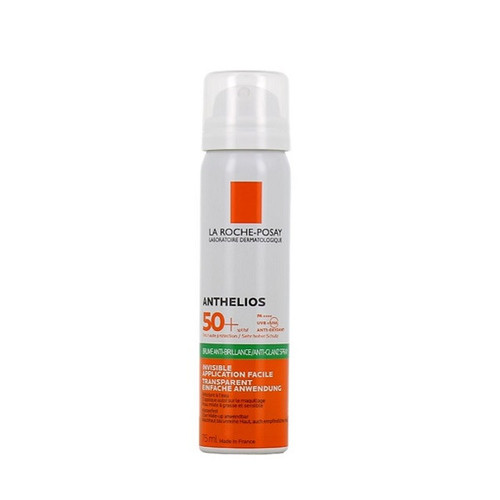 اسپری ضد آفتاب بدون رنگ لاروش پوزای SPF 50 مدل Anthelios Brume Anti Brillance مناسب پوست های چرب و مختلط حجم 75 میلیلیتر